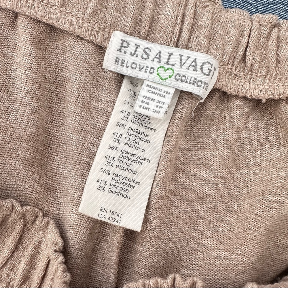 PJ SALVAGE Reloved Collection Loungewear Lounge Pant XS Tan - Picture 4 of 5
